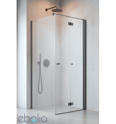 Kabina prysznicowa 100x70 Nes Brushed GunMetal KDJ B Radaway (10025100-92-01R + 10039070-01-01)