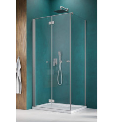 Kabina prysznicowa 80x70 Nes Brushed Nickel KDJ B Radaway (10025080-91-01L + 10039070-01-01)