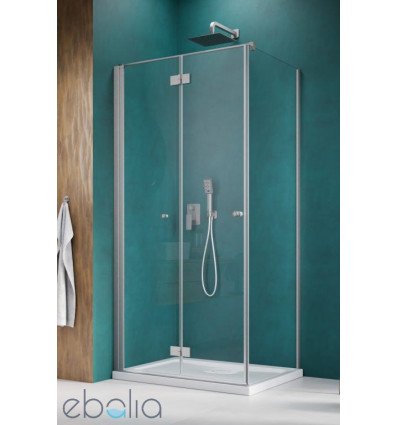 Kabina prysznicowa 80x70 Nes Brushed Nickel KDJ B Radaway (10025080-91-01L + 10039070-01-01)