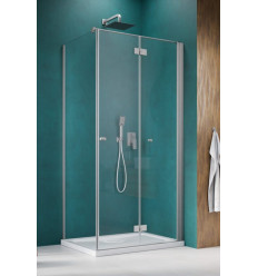 Kabina prysznicowa 80x70 Nes Brushed Nickel KDJ B Radaway (10025080-91-01R + 10039070-01-01)