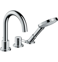 3-otworowa bateria na brzeg wanny z uchwytami Loop Chrom AXOR Uno Axor (38436000)