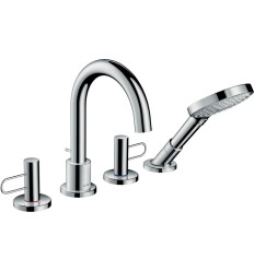 4-otworowa bateria na brzeg wanny z uchwytami Loop Chrom AXOR Uno Axor (38445000)