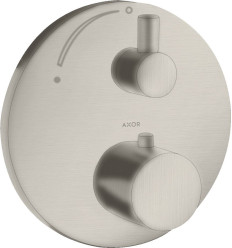 Bateria termostatyczna z zaworem odcinającym do 1 odbiornika, podtynkowa Stal Szlachetna Optyczna AXOR Uno Axor (38700800)
