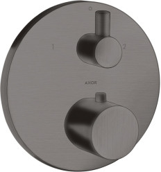 Bateria termostatyczna z zaworem odcinająco-przełączającym do 2 odbiorników, podtynkowa Czarny Chrom AXOR Uno Axor (38720340)