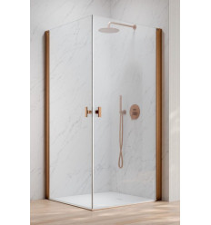 Kabina prysznicowa 80x90 Nes Brushed Copper KDD I Radaway (10021080-93-01L + 10021090-93-01R)