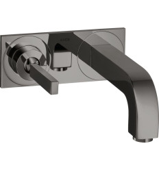 Jednouchwytowa bateria umywalkowa z uchwytem Pin, wylewką 160 mm i płytką, ścienna, podtynkowa AXOR Citterio Axor (39112330)