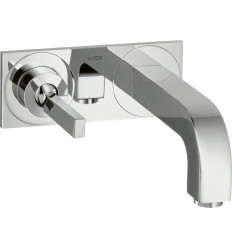 Jednouchwytowa bateria umywalkowa z uchwytem Pin, wylewką 220 mm i płytką, ścienna, podtynkowa AXOR Citterio Axor (39115000)