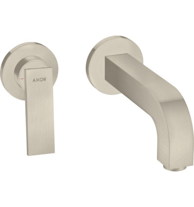 Jednouchwytowa bateria umywalkowa z wylewką 220 mm i rozetami, ścienna, podtynkowa Nikiel AXOR Citterio Axor (39121820)