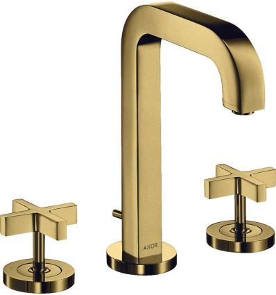 3-otworowa bateria umywalkowa 170 z uchwytami krzyżowymi, rozetami, wylewką 140 mm i kompletem AXOR Citterio Axor (39133990)
