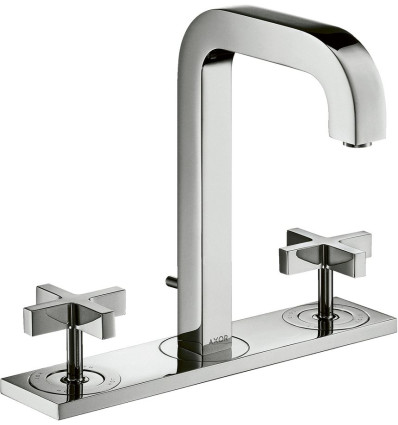 3-otworowa bateria umywalkowa 170 z uchwytami krzyżowymi, płytką i wylewką 140 mm z kompletem AXOR Citterio Axor (39134000)