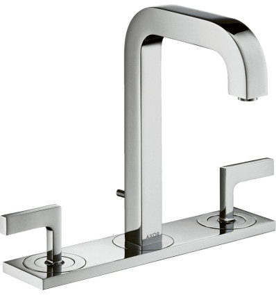 3-otworowa bateria umywalkowa 170 z uchwytami jednoramiennymi, płytką i wylewką 140 mm z AXOR Citterio Axor (39136000)
