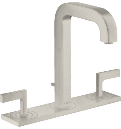 3-otworowa bateria umywalkowa 170 z uchwytami jednoramiennymi, płytką i wylewką 140 mm z AXOR Citterio Axor (39136800)