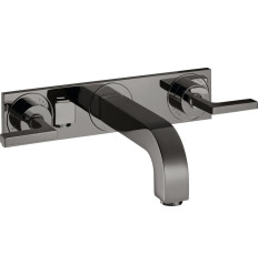 3-otworowa bateria umywalkowa z uchwytami jednoramiennymi, płytką i wylewką 226 mm, ścienna, AXOR Citterio Axor (39148330)