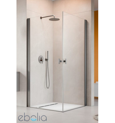 Kabina prysznicowa 80x80 Nes Brushed GunMetal KDD I Radaway (10021080-92-01L + 10021080-92-01R)