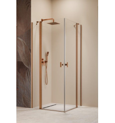 Kabina prysznicowa 80x80 Nes Brushed Copper KDD II Radaway (10031080-93-01L + 10031080-93-01R)
