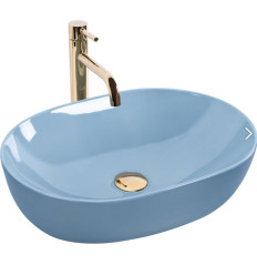Umywalka nablatowa Lisa L.Blue Shiny Rea (REA-U6620)