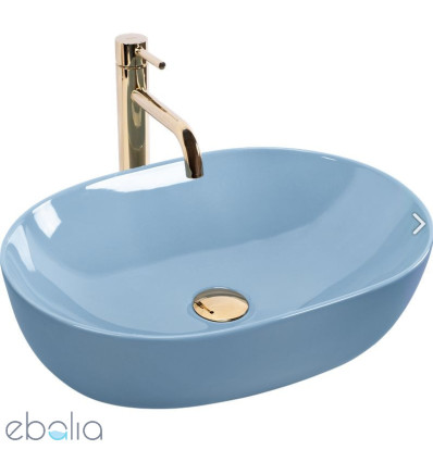 Umywalka nablatowa Lisa L.Blue Shiny Rea (REA-U6620)
