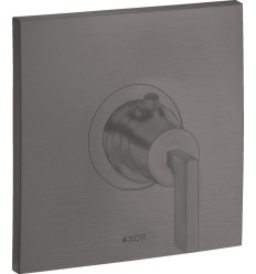 Bateria termostatyczna HighFlow z uchwytem jednoramiennym, podtynkowa Czarny Chrom Szczotkowany AXOR Citterio Axor (39711340)