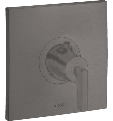 Bateria termostatyczna HighFlow z uchwytem jednoramiennym, podtynkowa Czarny Chrom Szczotkowany AXOR Citterio Axor (39711340)