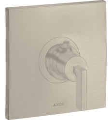 Bateria termostatyczna HighFlow z uchwytem jednoramiennym, podtynkowa Nikiel Szczotkowany AXOR Citterio Axor (39711820)