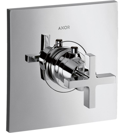 Bateria termostatyczna HighFlow z uchwytem krzyżowym, podtynkowa Chrom AXOR Citterio Axor (39716000)