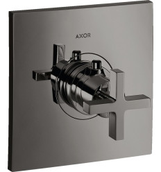 Bateria termostatyczna HighFlow z uchwytem krzyżowym, podtynkowa Czarny Chrom Polerowany AXOR Citterio Axor (39716330)