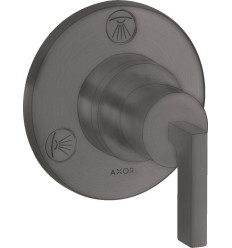 Zawór odcinająco-przełączający Trio/Quattro z uchwytem jednoramiennym, podtynkowy Czarny Chrom AXOR Citterio Axor (39920340)