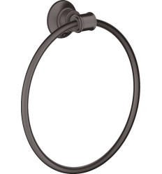 Wieszak na ręcznik typu Ring Czarny Chrom Szczotkowany AXOR Montreux Axor (42021340)