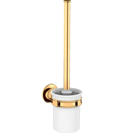 Szczotka do WC z pojemnikiem, ścienna Złoty Optyczny Polerowany AXOR Montreux Axor (42035990)