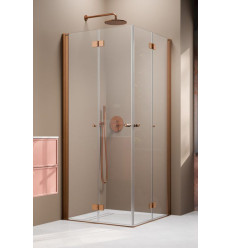 Kabina prysznicowa 80x80 Nes Brushed Copper KDD B Radaway (10024080-93-01L + 10024080-93-01R)