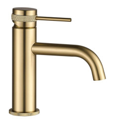 Bateria umywalkowa niska złoto szczotkowane Lungo Grip Rea (REA-B6950)