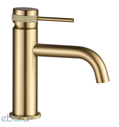 Bateria umywalkowa niska złoto szczotkowane Lungo Grip Rea (REA-B6950)