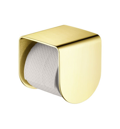 Uchwyt na papier toaletowy z półką Złoty Optyczny Szczotkowany AXOR Universal Softsquare Axor (42436250)