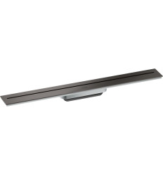 Element zewnętrzny odpływu liniowego 700, montaż przyścienny Czarny Chrom Szczotkowany AXOR Drain Axor (42525340)