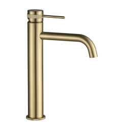 Bateria umywalkowa wysoka złoto szczotkowane Lungo Grip Rea (REA-B6896)