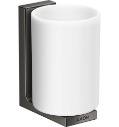 Kubek na szczoteczki do zębów Czarny Chrom Polerowany AXOR Universal Rectangular Axor (42604330)