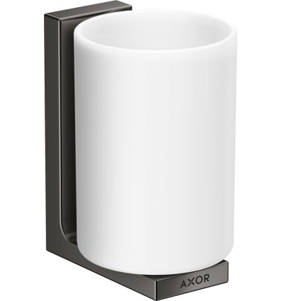 Kubek na szczoteczki do zębów Czarny Chrom Polerowany AXOR Universal Rectangular Axor (42604330)