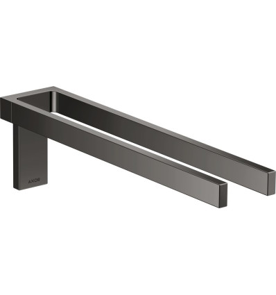Wieszak na ręczniki, 2-ramienny Czarny Chrom Polerowany AXOR Universal Rectangular Axor (42622330)