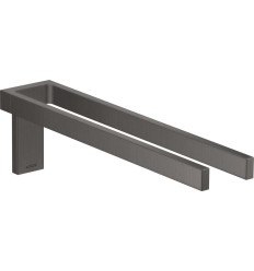 Wieszak na ręczniki, 2-ramienny Czarny Chrom Szczotkowany AXOR Universal Rectangular Axor (42622340)