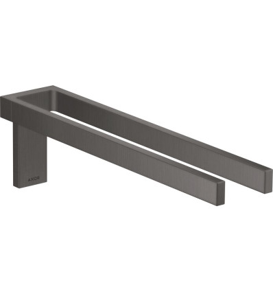 Wieszak na ręczniki, 2-ramienny Czarny Chrom Szczotkowany AXOR Universal Rectangular Axor (42622340)