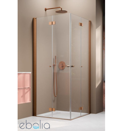 Kabina prysznicowa 80x80 Nes Brushed Copper KDD B Radaway (10024080-93-01L + 10024080-93-01R)