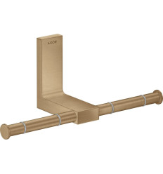 Uchwyt na papier toaletowy, podwójny Brąz Szczotkowany AXOR Universal Rectangular Axor (42657140)