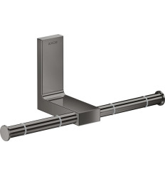 Uchwyt na papier toaletowy, podwójny Czarny Chrom Polerowany AXOR Universal Rectangular Axor (42657330)