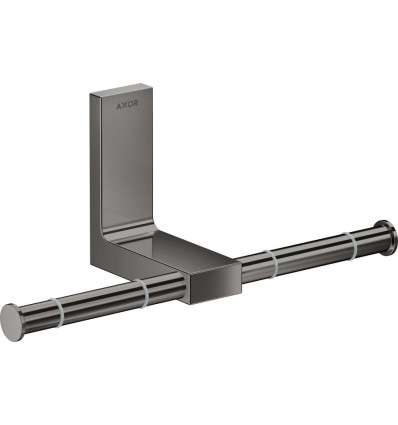 Uchwyt na papier toaletowy, podwójny Czarny Chrom Polerowany AXOR Universal Rectangular Axor (42657330)