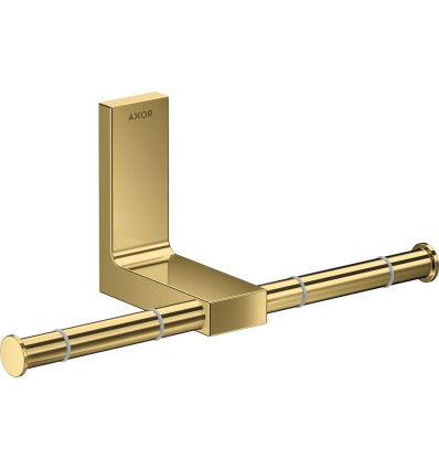 Uchwyt na papier toaletowy, podwójny Złoty Optyczny Polerowany AXOR Universal Rectangular Axor (42657990)
