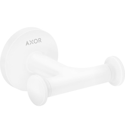 Haczyk na ręcznik, podwójny Biały Matowy AXOR Universal Circular Axor (42812700)