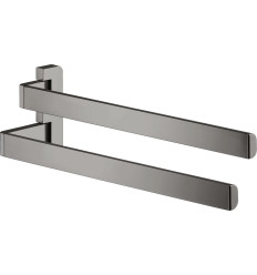 Wieszak na ręczniki, 2-ramienny Czarny Chrom Polerowany AXOR Universal Softsquare Axor (42821330)