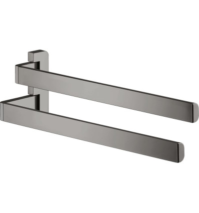 Wieszak na ręczniki, 2-ramienny Czarny Chrom Polerowany AXOR Universal Softsquare Axor (42821330)