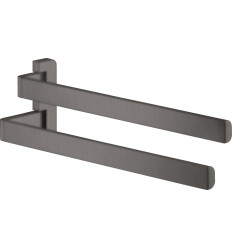 Wieszak na ręczniki, 2-ramienny Czarny Chrom Szczotkowany AXOR Universal Softsquare Axor (42821340)