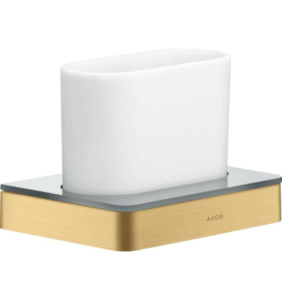 Kubek na szczoteczki do zębów Złoty Optyczny Szczotkowany AXOR Universal Softsquare Axor (42834250)